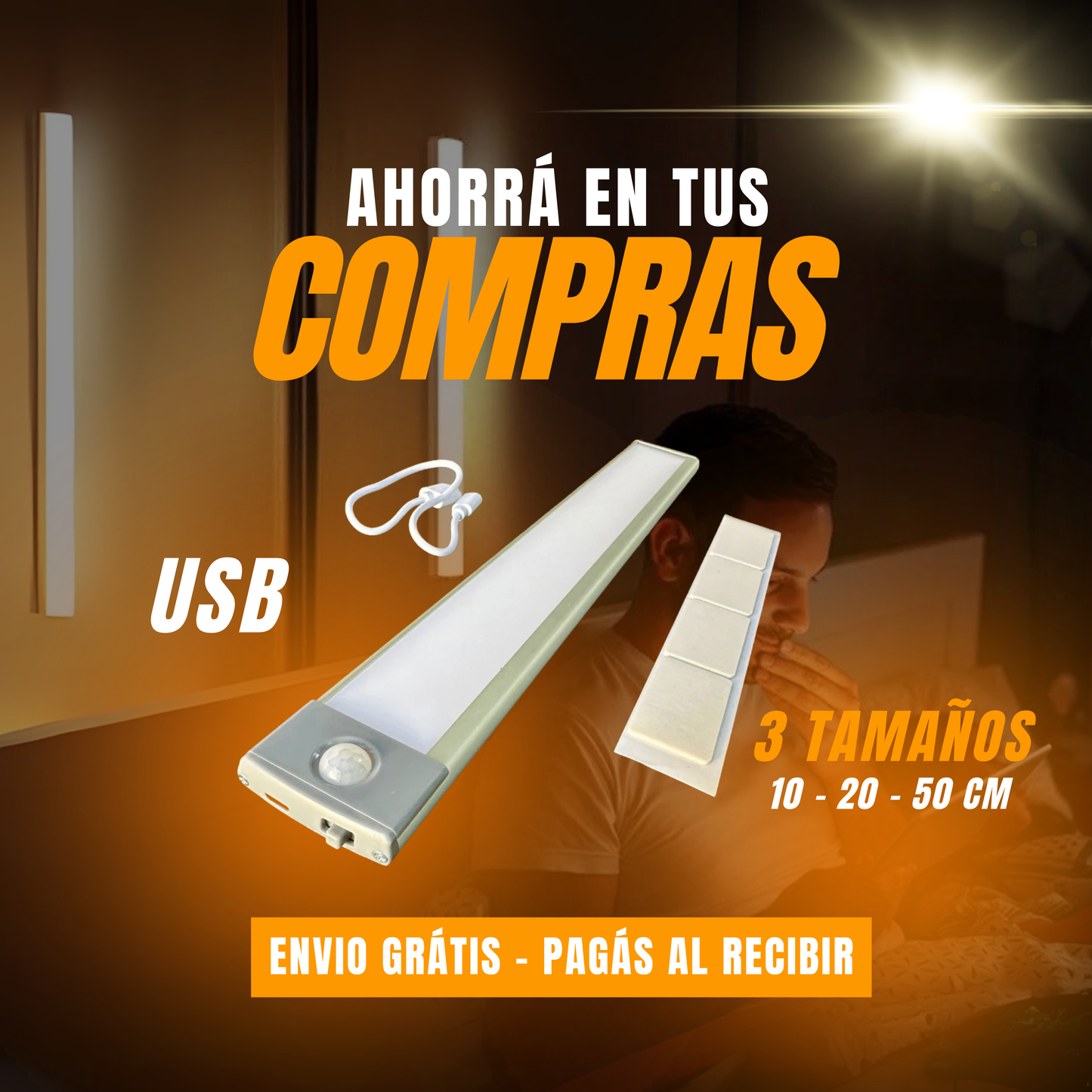 LED con Sensor de Movimiento – DESCUENTO + ENVIO GRÁTIS!!!