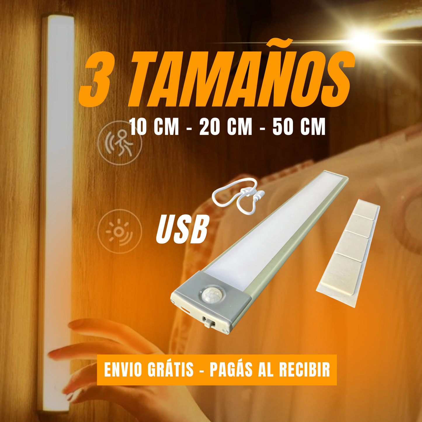 LED con Sensor de Movimiento – DESCUENTO + ENVIO GRÁTIS!!!